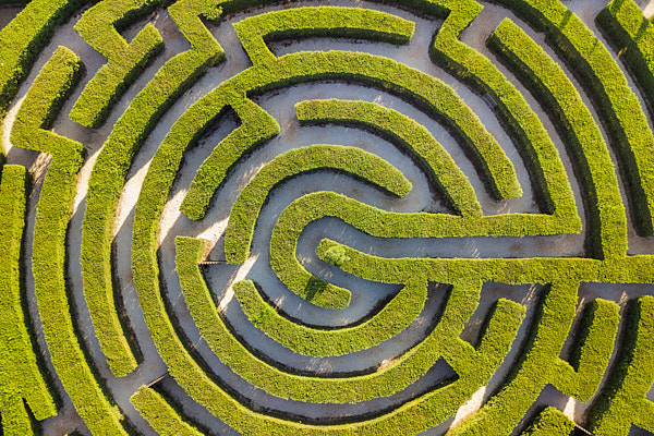 image of maze from above